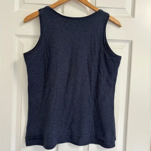Blue Pima Cotton JJill Tank Top - Picture 2 of 5